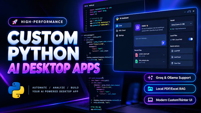 build a custom python ai desktop app with llm and rag