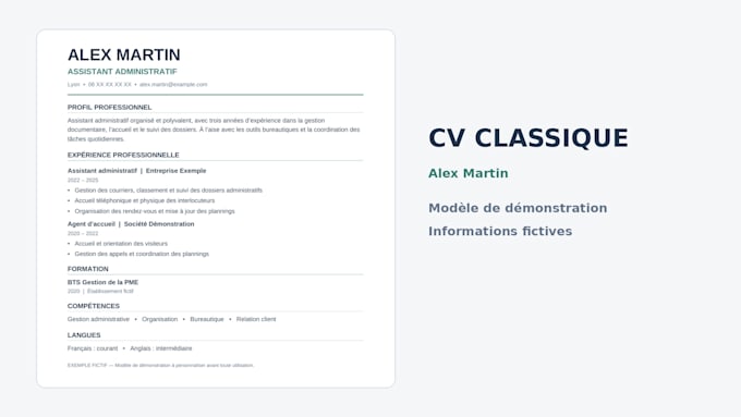 create a professional and modern resume or CV