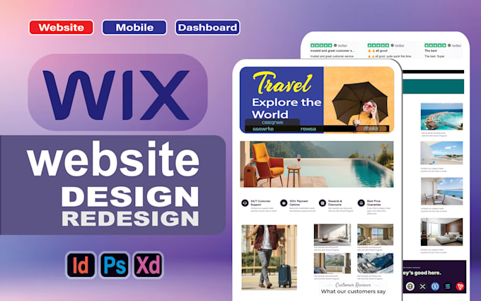 design or redesign responsive wix website