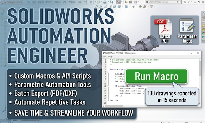 automate your cad models with parameterisation and custom coding