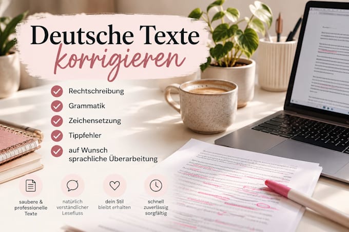 ich korrigiere und überarbeite deutsche texte