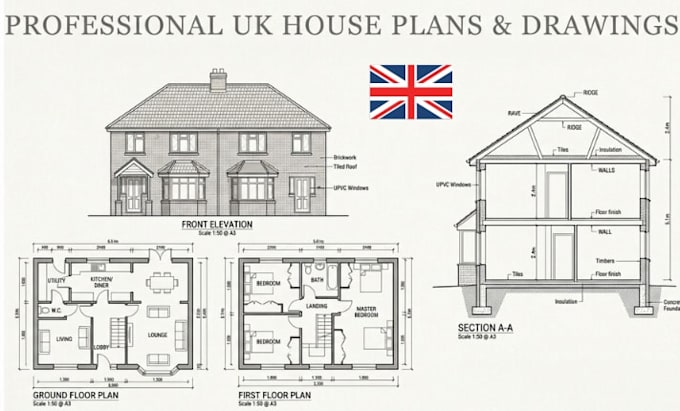 create UK planning permission and building drawings