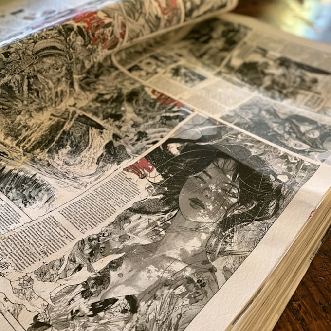 draw a unique comic book page or manga page