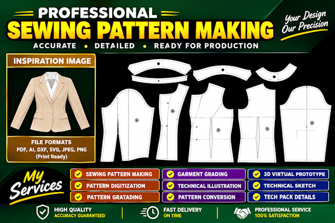 create a pattern making clothing pattern, pattern design pattern converting, cad