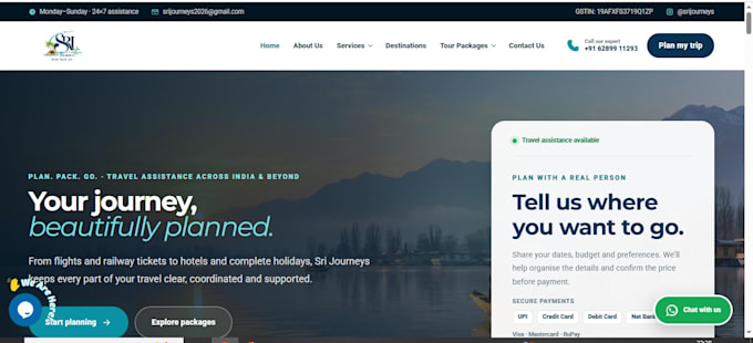 full wordpress website setu