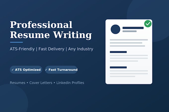 write a professional ats friendly resume and CV
