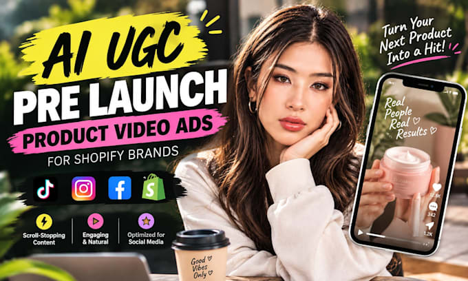 ai ugc pre launch product video ads for shopify brands