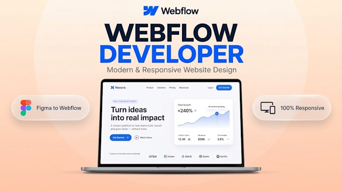 be your webflow developer for webflow website design