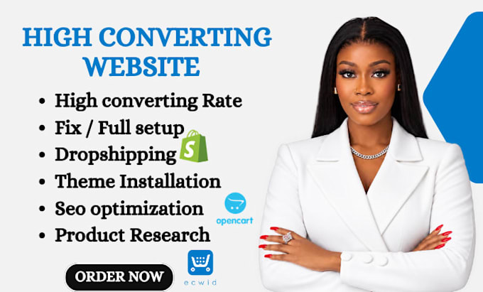 setup, redesign big cartel, ecwid, opencart big commerce shopify
