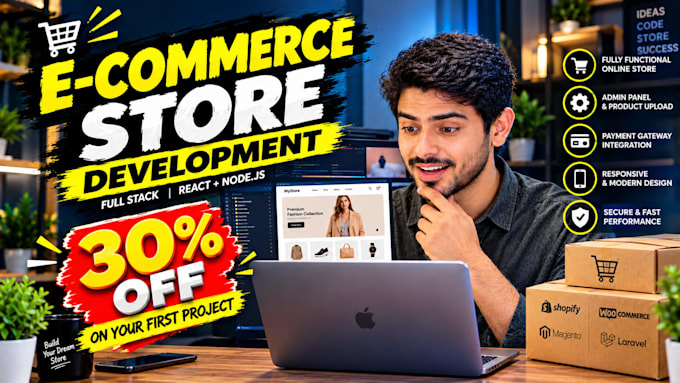 build a full stack premium ecommerce website with react and node js