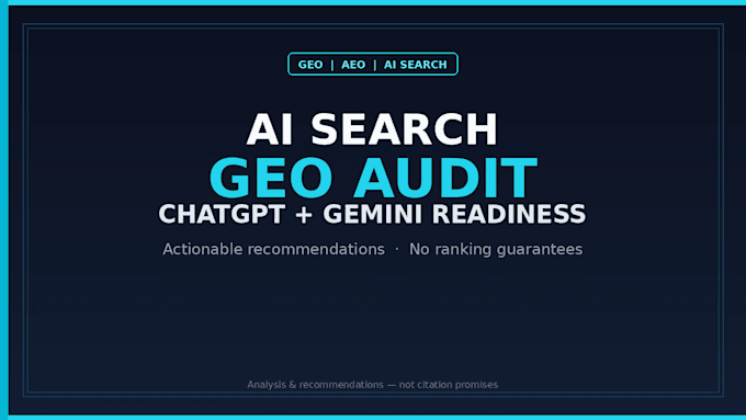 do a GEO audit for chatgpt and ai search