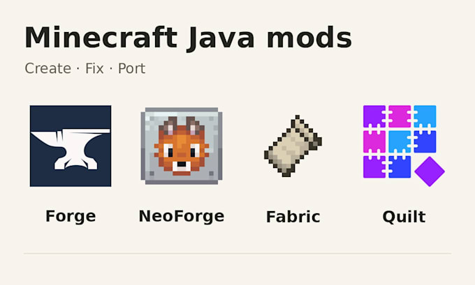 create fix or port your minecraft java mod