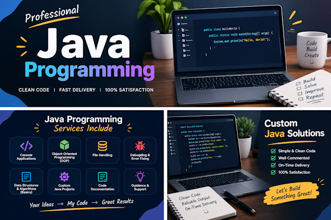 develop java programs and fix coding errors