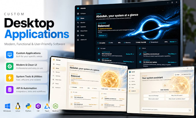 build a modern desktop application for windows or linux
