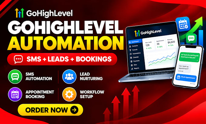 set up gohighlevel SMS follow up lead automation and appointment booking