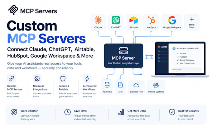 setup custom mcp servers connect to claude cowork chatgpt airtable api wordpress