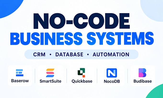 build no code database CRM and internal business app