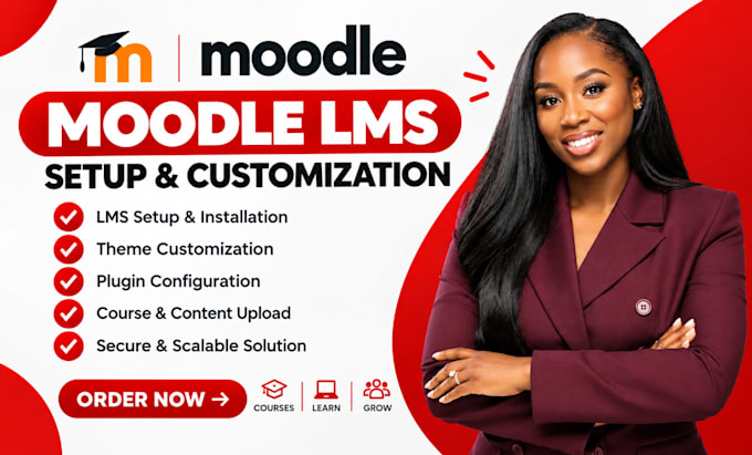 design and upgrade moodle lms website moodle course customization moodle