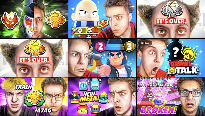 design stunning brawl stars youtube thumbnails