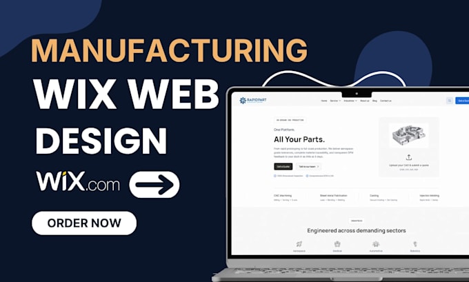 design a wix website for b2b manufacturing companies