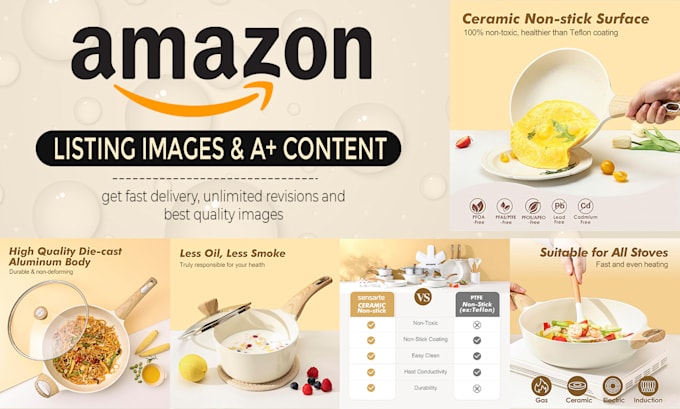 design amazon infographics menus catalogs and listing images