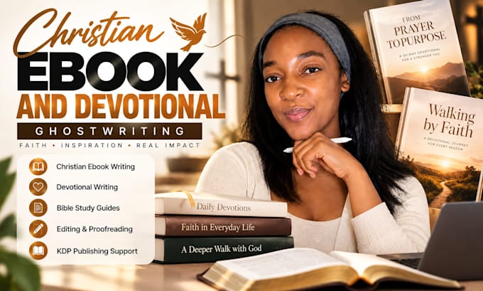 ghostwrite your christian ebook, daily devotional or faith based book