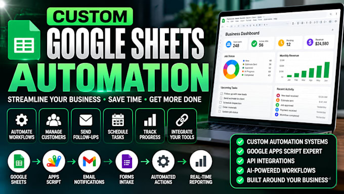 build a custom automated google sheets business management system
