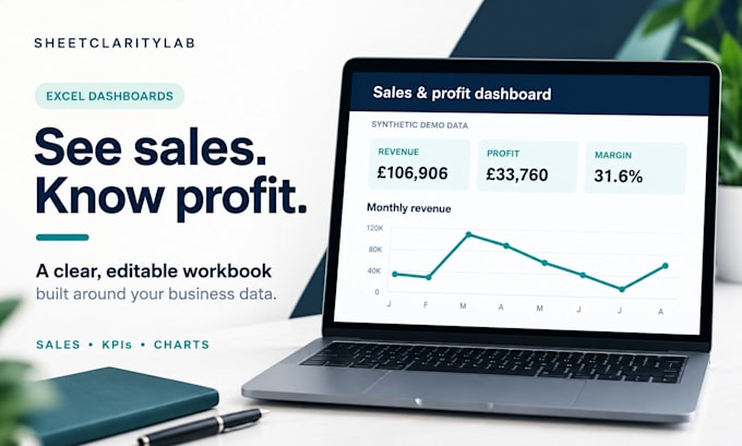 create an excel sales and profit dashboard