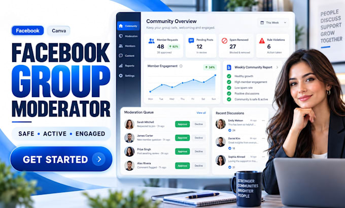 be your facebook group moderator and community manager