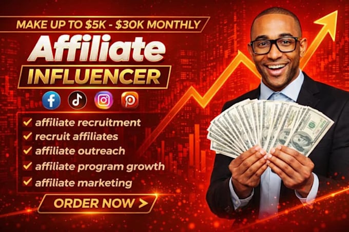 recruit affiliates for your affiliate program and products