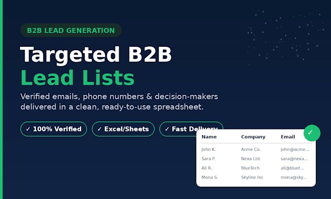 build targeted b2b lead lists