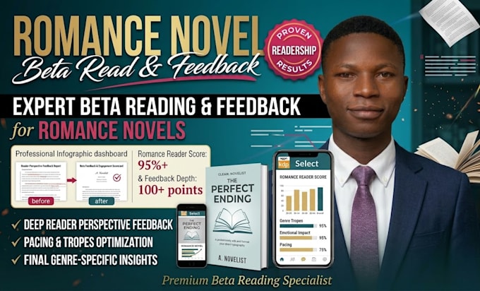 beta read your romance novel with feedback
