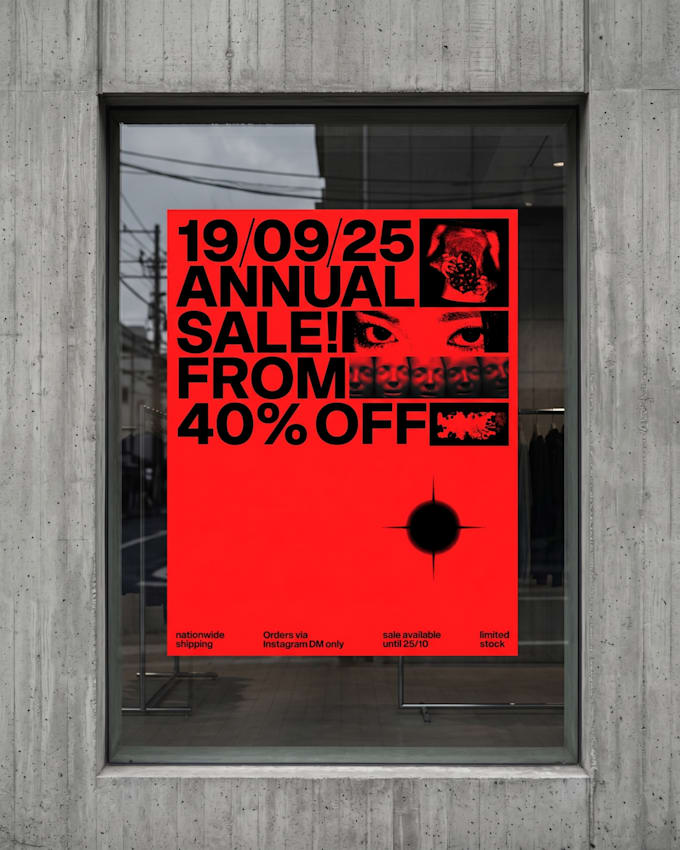design a printable poster for your storefront