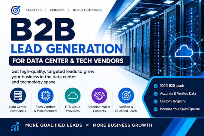 do b2b lead generation for data center and tech vendors