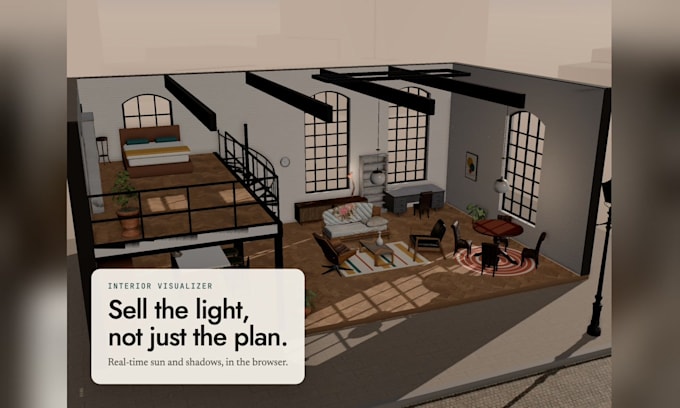 build an interactive 3d interior tour with real daylight
