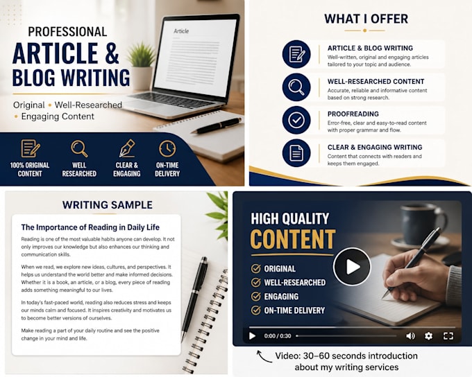 do content writing and document formatting