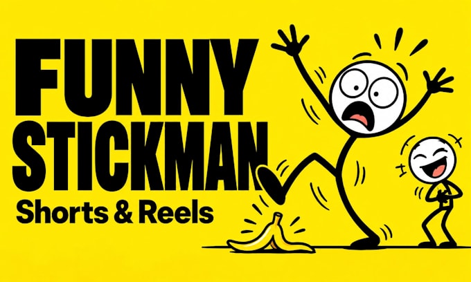 create 2d stickman animation and funny short videos