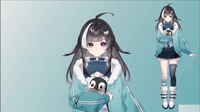 draw and rig live2d vtuber model, 2d vtuber model, anime vtuber, live 2d vtuber
