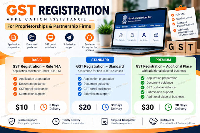 assist with indian gst registration application