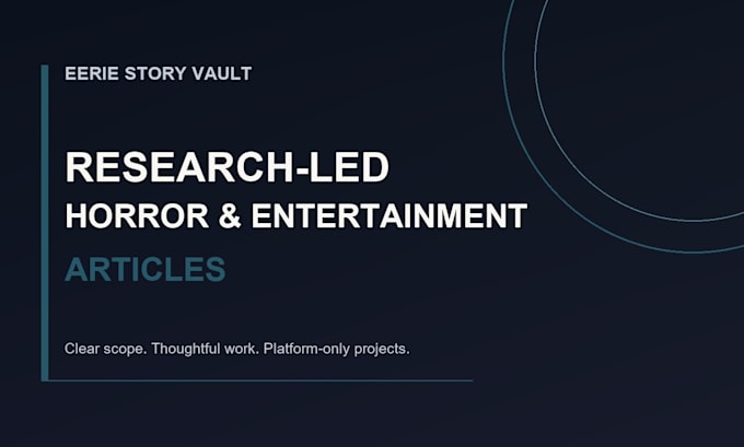 research and write horror and entertainment buying guides
