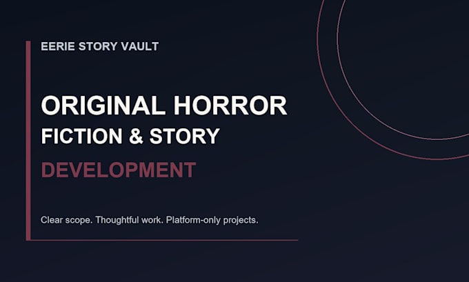 write an original atmospheric horror story