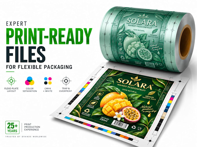 prepare flexo gravure and offset prepress print ready files