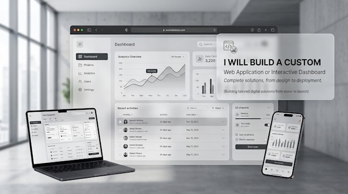 build a custom web application or interactive dashboard