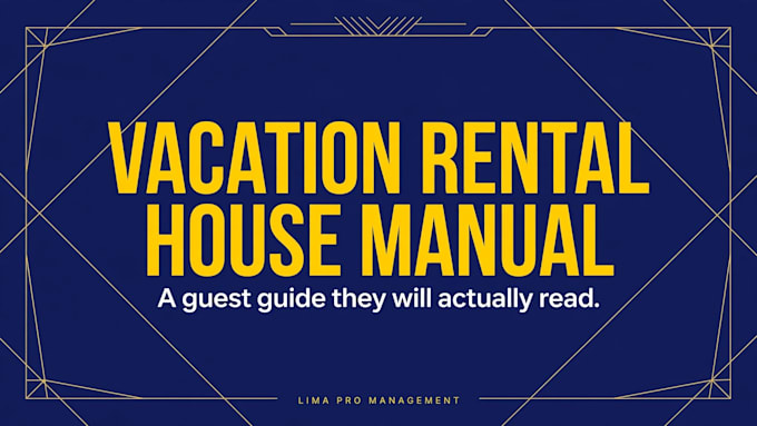 create a professional vacation rental house manual guests will actually read