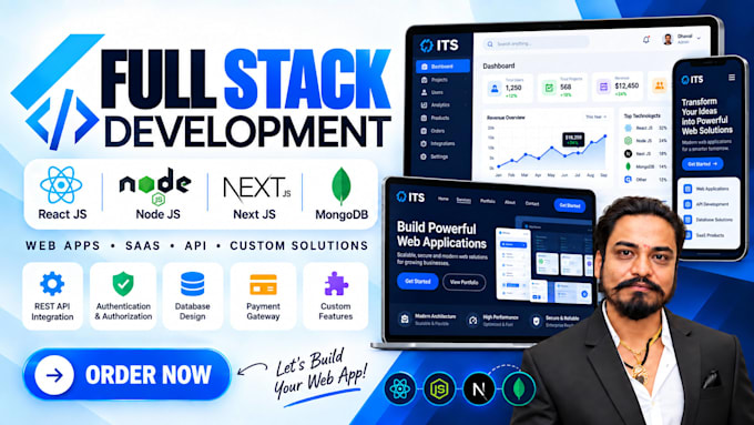 develop a full stack web app with react node js and next js