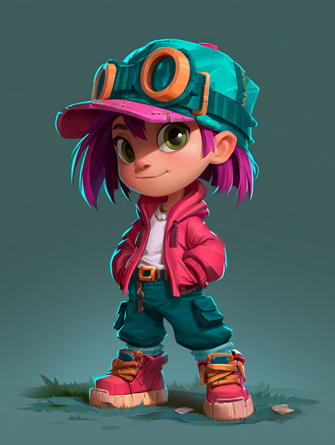draw 2d game character or game character