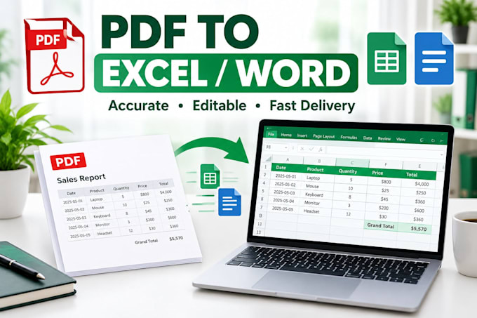 convert PDF to excel accurately