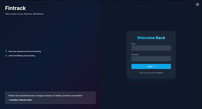 build a responsive react website with modern UI