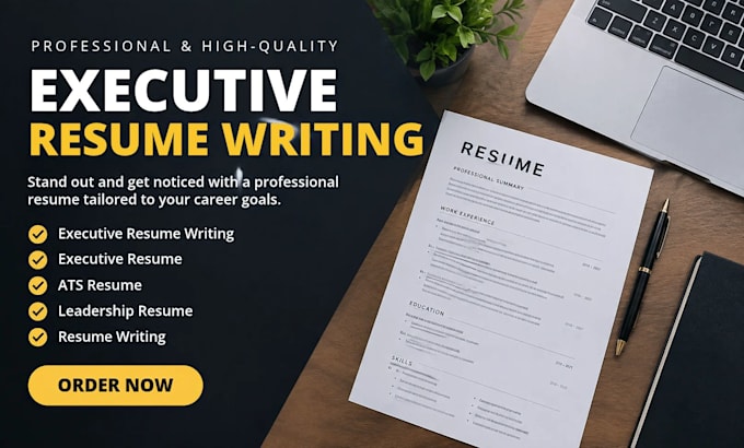write a professional executive resume and ats optimized CV