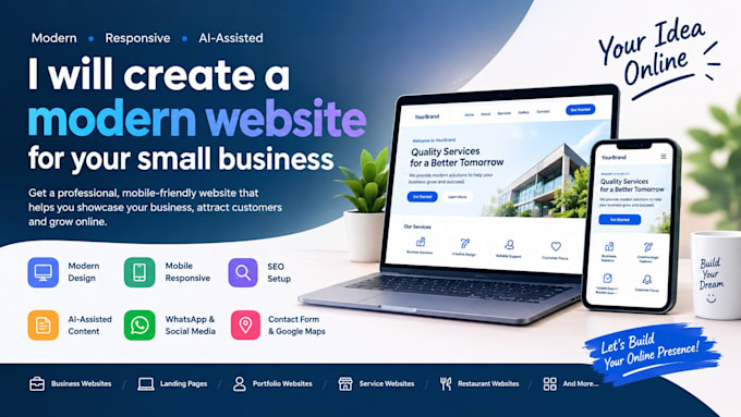 create a modern ai website for your small business